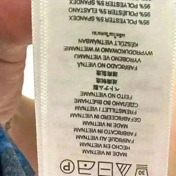 Michael Kors Printed Blue Stretch Midi Dress - Picture 8 of 8